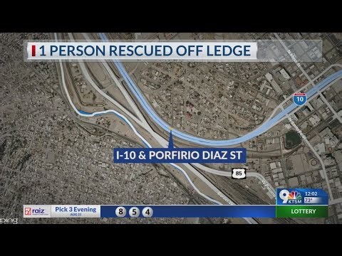 1 person rescued off ledge near UTEP