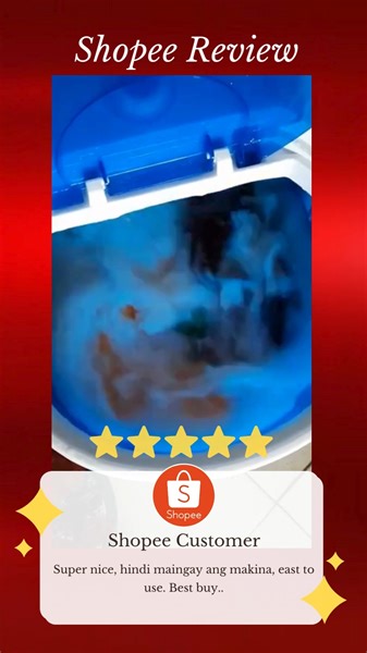 Customer feedback on the Mini Washing: Super nice, hindi maingay ang makina, east to use. Best buy.. #UnionPH ➡️ Get yours today and breeze through laundry day! ⬅️ 👉 Shop Now! 👈 #UnionShopeeMall: https://shopee.ph/unionappliances #UnionLazMall: https://www.lazada.com.ph/shop/union | Union Home Appliances