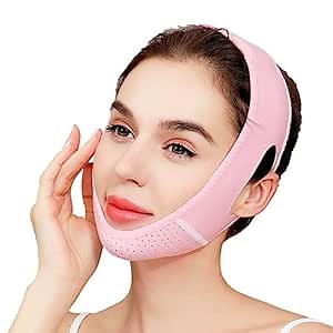 V Line Lifting Mask, Double Chin Strap, Chin Mask Lift, Double Chin Lifting Belt, Face Lifting Mask - Chin Up Mask, Suitable for All
