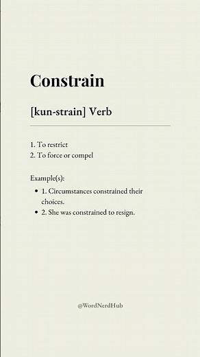 Constrain Meaning • Daily English Word