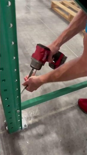 Anchoring down your #PalletRack is an important step in the installation process #warehouse #racking