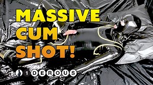 Rubber Gimp Cum Fountain!