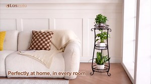 LASZOLA 2 Tier White Metal Plant Stand for Multiple Large Planters Indoor Outdoor Organizer, Heavy Duty Tall Flower Stand for Corner Patio Bathroom Office, Modern Sturdy Vertical Iron Rack, Cat Proof