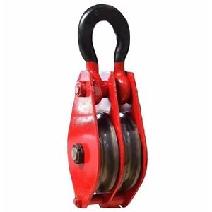 [Hot Item] 0.5-5 Ton Single or Double Sheaves Oval Eye Wire Rope Snatch Pulley Block