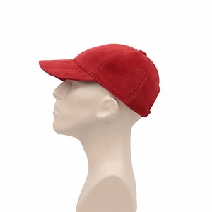 Red Genuine Suede Baseball Cap, Adjustable Unisex Leather Hat - Etsy