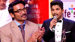 1.8K views · 75 reactions | Dhanush applauds Allu Arjun's amazing words after receiving Stylish Icon of South at South Awards. #Dhanush #AlluArjun #AnirudhRavichander #PranithaSubhash #KritiKharbanda #SIIMA | SIIMA | Facebook