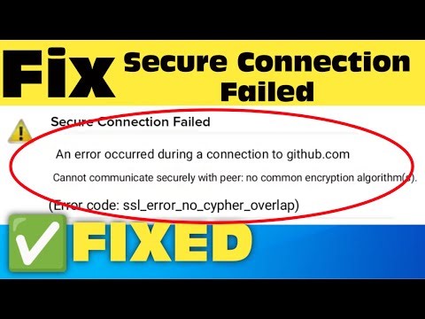 How To Fix Secure Connection Failed (Error Code: ssl_error_no_cypher_overlap) in Mozilla Firefox