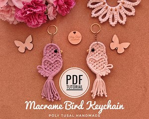 TUTORIAL PDF Macrame Bird Keychain, Owl Keyring DIY Pattern, Cute Car Charm Step-by-step Guide, How to Cotton Pendant, Poly Tusal Handmade - Etsy Canada