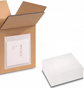 PSBM Packing List Envelopes, 19500 Pcs 8" x 10" Full Face Plain Style Reclosable, for Shipping Invoices and Documents