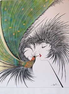 Royal Kiss | By Hisashi Otsuka Serigraph Print On Silk Paper