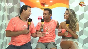 🎥 O humorista Carioca, que anima o Camarote CarnaUOL N1 2019 como Amaury Dumbo, participou do Eu Nunca, gincana de Matheus Mazzafera, ao lado da mulher, a fisiologista e educadora física Paola Machado | CarnaUOL