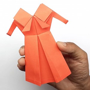How to Make Paper Dress | Easy DIY Paper Frock Making For Kids. Easy Paper Crafts Step by Step. Watch More on: youtube.com/easypapercrafts | Creative Art & Craft Ideas