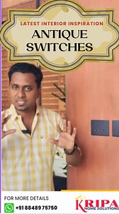5.2K views · 85 reactions | Discover vintage-style switches at Kripa Home Solutions! Add a touch of nostalgia to your home décor with our antique model switches. Kripa Home Solutions Puthoor, Kottarakkara, Kollam Contact : 088489 75750 . . #VintageSwitches #interiordesign #interiorinspiration #switches #kripahomesolutions | Kripa Home Solutions | Facebook
