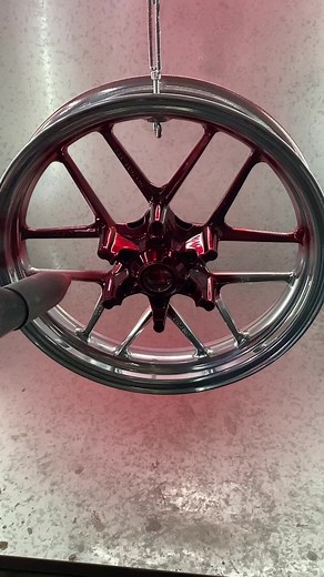 Done in Chrome Lip Red ❤️ #powdercoating #chromeseries #defycudtomsmalabon #aprilla | Defy Customs