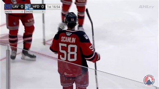 Brandon Scanlin with a rocket against the Rocket🚀 #LAVvsHFD | AHL