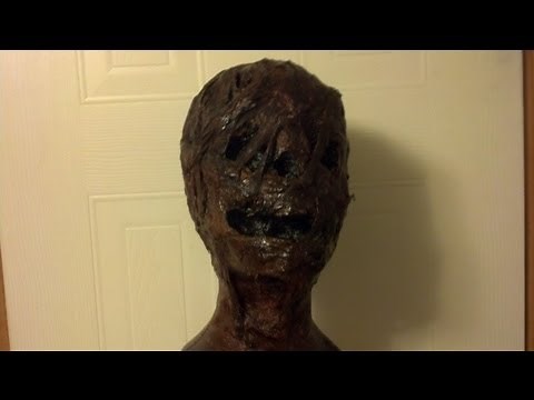 How to make a Zombie Prop using a Styrofoam head