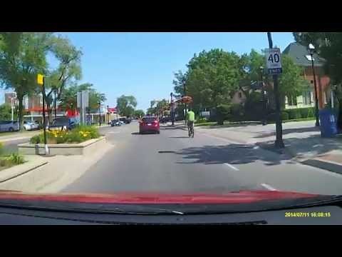 Driving Through Downtown Burlington, Ontario, Canada