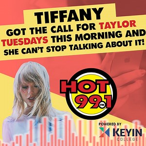 TIFFANY got the call this morning from Brad & Keliegh for TAYLOR TUESDAYS powered by Keyin College , and when you hear her "eeee!" you can just tell how excited she is! Will you be ready next 7:45 next Tuesday? Not signed up yet? https://hot991.ca/taylor-tuesdays-2/…… #taylortuesdays | HOT 99.1 FM