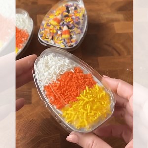 4.5K views · 697 reactions | 李 Box Cake Mix + our Triangle Pans + candy corn colored sprinkles = treats that are too cute to SPOOK!  ‍ Pro Tip: We love Duncan Hines Devil's Food and here's how we doctor it!  Cake Mix  1 C. whole milk  1/2 C. Coffee  1/2 C. melted butter  3 Large eggs Fill pans 1/2 full and bake 16-18 minutes at 350° Shop the bundle and make these EASY Halloween treats today!  | Sprinkle Pop | Facebook