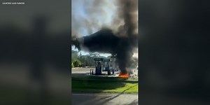Flames seen erupting from Haleiwa gas station