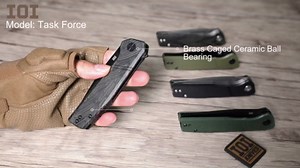 Task Force I51484 Pocket Knife for Men – Folding Knife with 14C28N Stonewashed Blade, G10 Handle, EDC Pocket Knife with Clip, Enhanced with Custom Left-Side Clip for Everyday Carry & Camping