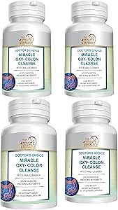 Miracle Oxy-Colon Cleanse Vegan Colon Cleanser - 4 Bottles - 120 Vegetarian Capsules.
