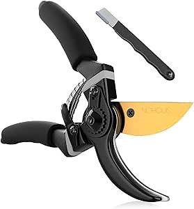 Pruning Shears for Gardening,Garden Shears,Garden Clippers,Gardening Shears,Hand Pruners,Garden Scissors Heavy Duty Tool with Soft Cushion Grip Handle and Sharpening stone