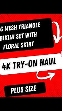 4k Try-on Mesh Cheeky Bikini Set Transparent Floral Bikini Set Try-On Curvy Fit Guide