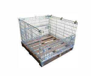 [Hot Item] Wire Cage Metal Bin Storage Container /Wire Mesh Pallet Crate Foldable Stackable Steel Storage Cage