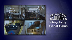 Track the Grey Lady Ghost... Our active watchers tell us the Research Room has been exciting this week! Watch and Buy Merch Here >> https://www.willardghost.com/ | Willard Public Library