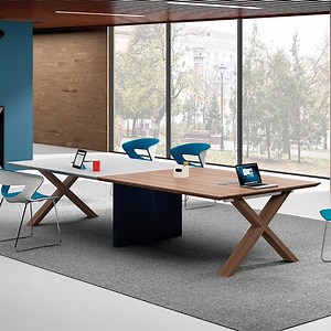 [Hot Item] Newly Wooden Office Furniture Solid Wood Countertop Large Office Conference Table