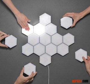 [Hot Item] Factory Pentagon Lamp Creative Random Splicing Combination Touch Wall Lamp Induction Lamp Modular Lamp Charging Lights