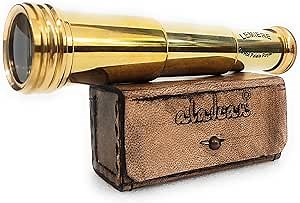 Vintage Spyglass Decorative Telescope - Pirate Scope Scouts Prop Ship Captain Cosplay Costume Gift for Communion Baptism (Pirate Scope 7")