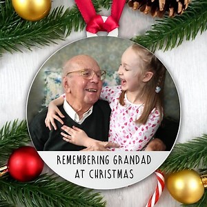 Memorial Christmas Bauble - Grandad Family Passed In Memory Love Tree Decoration | eBay UK