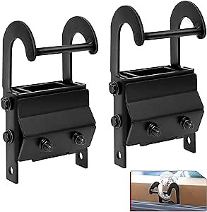 2PC Truck Bed Side Rail Camp Tie Down Anchors for Truck Heavy Duty Tie Down Hooks for Truck Bed Accessories