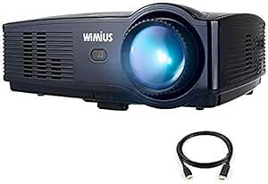 Projector, WiMiUS Upgraded T4 4000 Lumens Home Theater Projector Support Full 1080P Compatible with Amazon Fire TV Stick Laptop iPhone Android Phone Xbox Via HDMI USB VGA AV