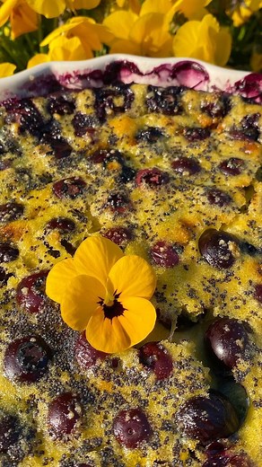 4.5K views · 54 reactions |  Blueberry and lemon 𢡄 A quick and easy twist to the classic French clafoutis. Help yourself to the recipe on the new  website!  in my bio @jillcolonna . . . #clafoutis #frenchcookingathome #lemonzest #easydesserts | Jill Colonna - Mad About Macarons Paris | Facebook