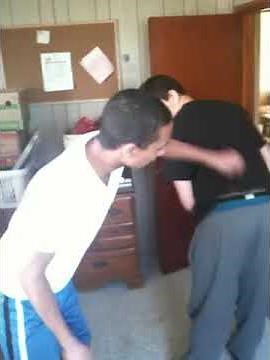 Kid get's belt spanking!