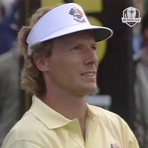 Throwing it back to 1997 ⏪ Bernhard Langer with an absolute dart. | Ryder Cup Europe