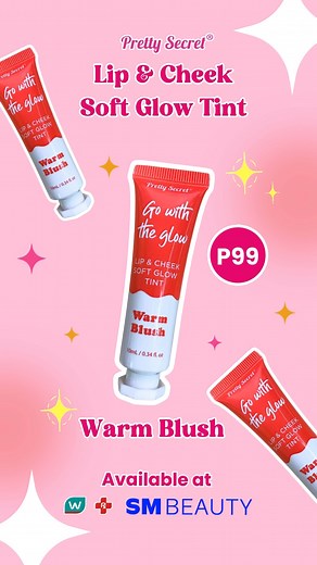 23 reactions · 7 comments | Radiate warmth with every smile Introducing Pretty Secret Lip and Cheek Soft Glow Tint in the shade of Warm Blush, your go-to lip and cheek tint for that soft, natural glow.✨ #PrettySecretPH #SikretoNgGanda #ShareYourSecret | Pretty Secret | Facebook