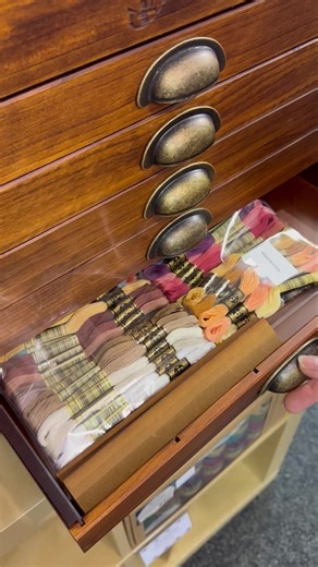 15K views · 187 reactions | Take a look  at these DMC vintage wooden chests full of mouline skeins! | Black Sheep Wools | Facebook