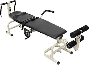Traction Table Inversion Lumbar Neck Stretcher Cervical Massage Portable Decompression Table, Folding Massage Bed, Inversion for Back Pain | US Stock
