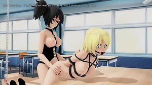 The Teacher S New Pet (Yuri Bondage Sex / Foot Fetish) - 3D MMD