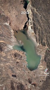 2K views · 50 reactions | Lake Poopó is a saline lake in the Altiplano Mountains of Bolivia. At peak water levels, it covered roughly 390 square miles (1,000 square km) and was the second-largest lake in the country, but now it is almost completely dried up. Scientists believe that diversion of the lake’s waters for agriculture and mining played a large role in its decline. -18.550000°, -67.083333° Source imagery: Google Timelapse / Planet | Daily Overview | Facebook