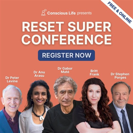 The Reset Conference is an in-depth exploration teaching you how to regulate your nervous system so you can create more energy, build better habits, balance your mind-body connection, recover from your symptoms, and show up in your life with greater vitality, peace and fulfillment. | Conscious Life