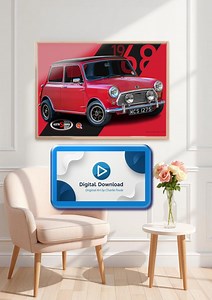 Austin Mini Cooper S 1275cc 1968 A3 Print Digital Download - Etsy UK