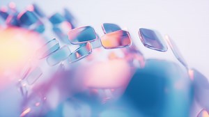 Abstract glass geometry background, 3d rendering.