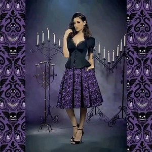 Deadly is the woman in Deadly Demask 🖤💜 • • Our Corset Skirt in Flocked Deadly Damask Print by @elvira.mistressofthedark is now ready for you to bring home this Spooky Season! • • 🛍Shop the look by clicking the link in our bio to Shop Our Feed or ⬆️ to Pinupgirlclothing.com and Search Deadly Damask • • Featuring: @vamp ------------------------------------ #pinupgirlclothing #pinup #pinupgirl #pinupstyle #coutureforeverybody #vintagefashion #vintageinspired #PUGstyle #madeinusa #vintagestyle #