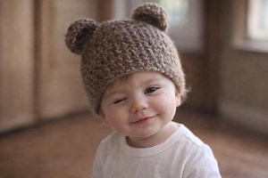 Teddy Bear Baby Hat Crochet Pattern | Cute Bear Ears Hat | Bulky Yarn Baby Beanie - Etsy Canada