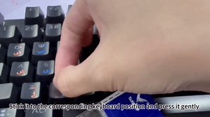 2PCS English Keyboard Letter Stickers - 3D Keyboard Letters Replacement Stickers English for Computer Laptop Desktop Keyboards, Borderless Alphabet Characters, Only Letter Leave on Keypads